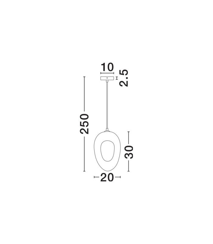 Tempus Short Pendant Ceiling Light Stone Brown LED G9 1x5W-7