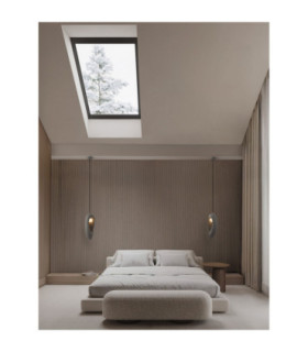 Tempus Tall Pendant Ceiling Light Stone Grey LED G9 1x5W-2