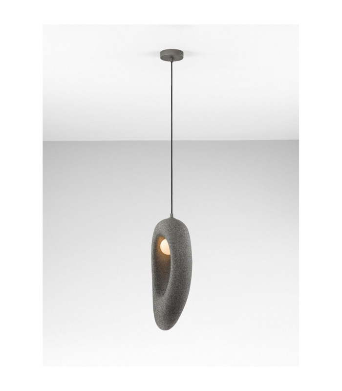 Tempus Tall Pendant Ceiling Light Stone Grey LED G9 1x5W-4