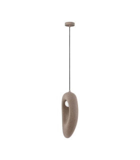 Tempus Tall Pendant Ceiling Light Stone Brown LED G9 1x5W-1