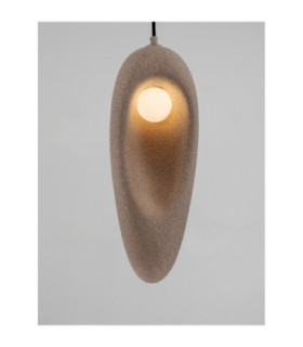 Tempus Tall Pendant Ceiling Light Stone Brown LED G9 1x5W-2