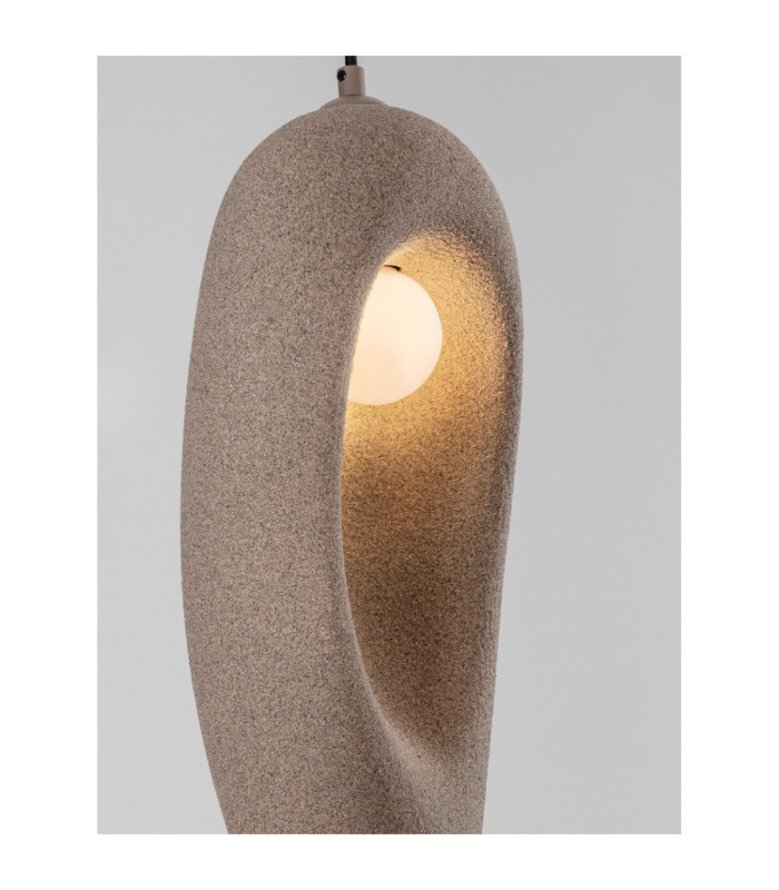 Tempus Tall Pendant Ceiling Light Stone Brown LED G9 1x5W-6