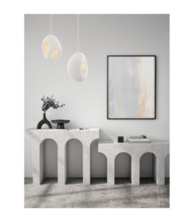 Tempus Pendant Ceiling Light Stone White E27 1x12W-2