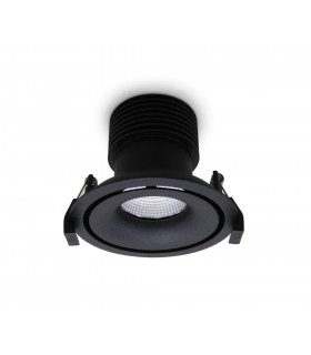 LED Recessed Round Downlight, Black/Black, 25 deg. Beam Angle, 840lm, 5000K, IP20, DRIVER NOT INC. - 2
