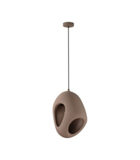 Tempus Pendant Ceiling Light Stone Brown E27 1x12W-1