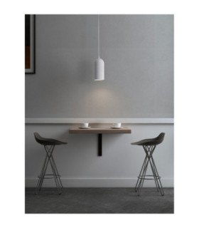 Dome Slim Pendant Ceiling Light Stone White E27 1x12W-2