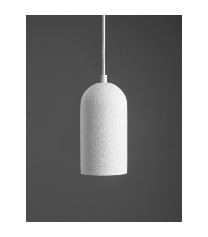 Dome Slim Pendant Ceiling Light Stone White E27 1x12W-5