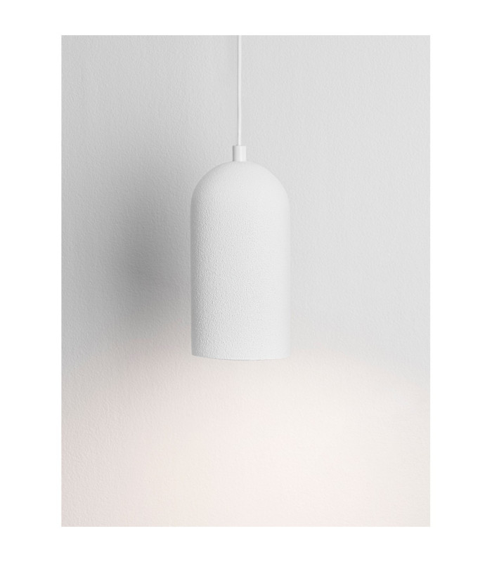 Dome Slim Pendant Ceiling Light Stone White E27 1x12W-7