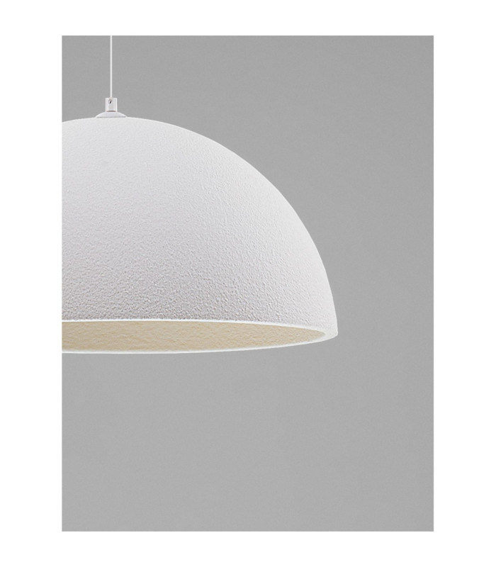 Starla 50cm Dome Pendant Ceiling Light Stone White E27 1x12W-5