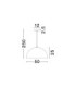 Starla 50cm Dome Pendant Ceiling Light Stone White E27 1x12W-6