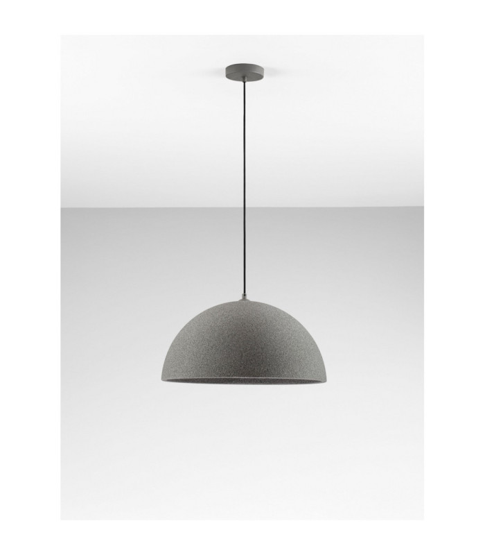 Starla 50cm Dome Pendant Ceiling Light Stone Grey E27 1x12W-3