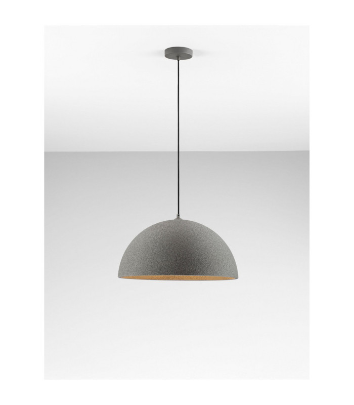 Starla 50cm Dome Pendant Ceiling Light Stone Grey E27 1x12W-4