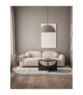 Starla 50cm Dome Pendant Ceiling Light Stone Brown E27 1x12W-2