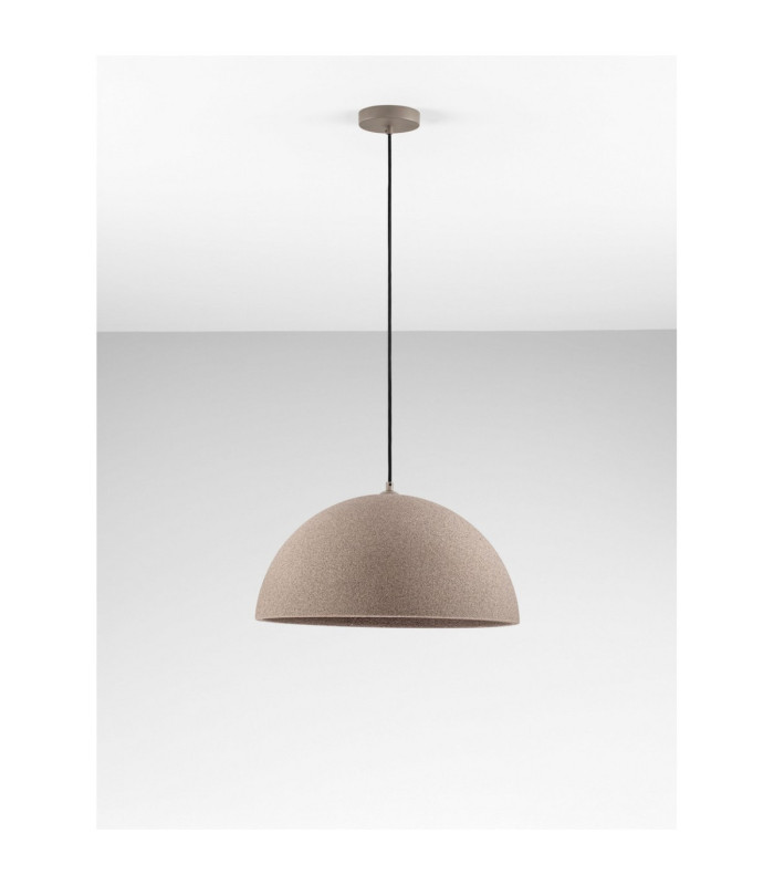 Starla 50cm Dome Pendant Ceiling Light Stone Brown E27 1x12W-3