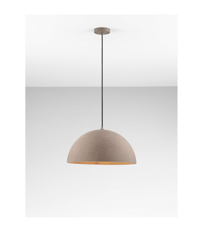 Starla 50cm Dome Pendant Ceiling Light Stone Brown E27 1x12W-4