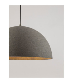Starla 60cm Dome Pendant Ceiling Light Stone Grey E27 1x12W-2