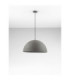 Starla 60cm Dome Pendant Ceiling Light Stone Grey E27 1x12W-3