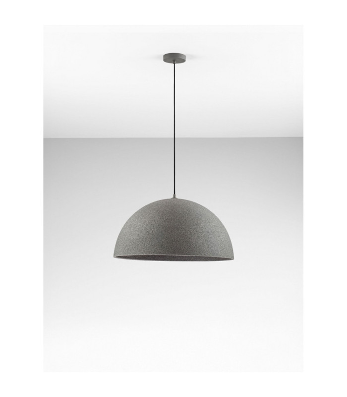 Starla 60cm Dome Pendant Ceiling Light Stone Grey E27 1x12W-3