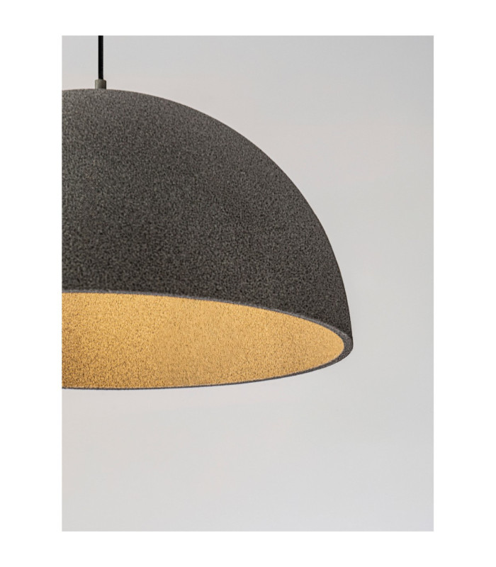 Starla 60cm Dome Pendant Ceiling Light Stone Grey E27 1x12W-5