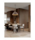 Starla 60cm Dome Pendant Ceiling Light Stone Brown E27 1x12W-2