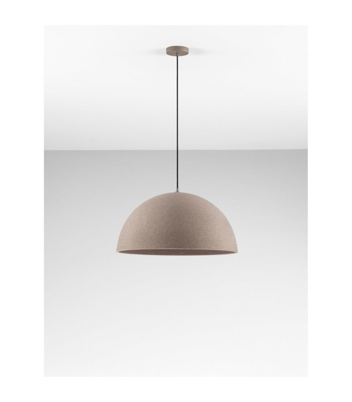 Starla 60cm Dome Pendant Ceiling Light Stone Brown E27 1x12W-3