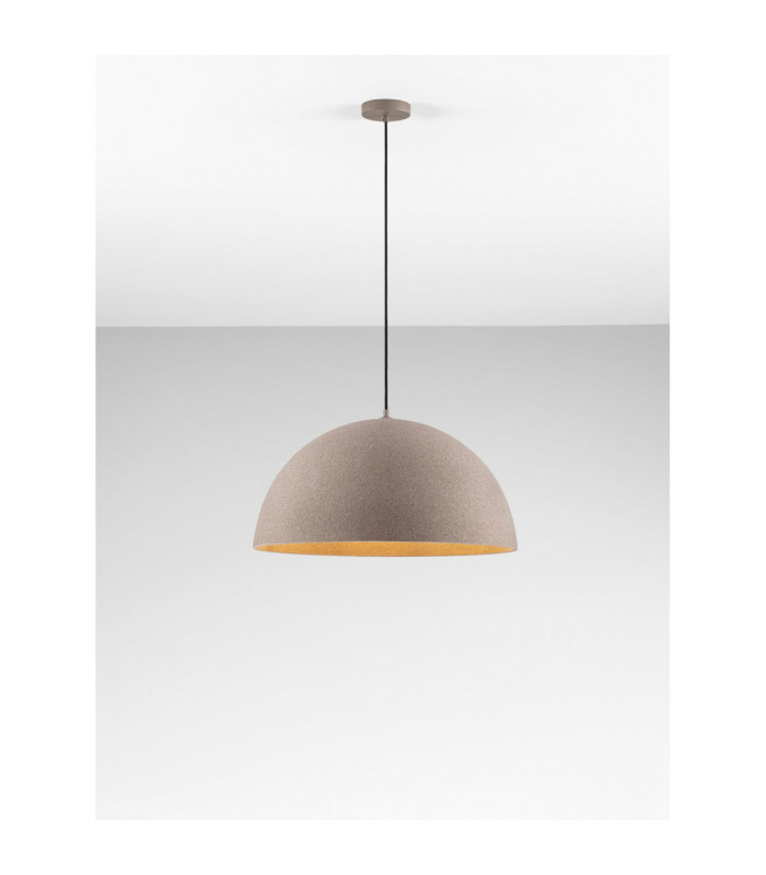 Starla 60cm Dome Pendant Ceiling Light Stone Brown E27 1x12W-4