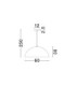 Starla 60cm Dome Pendant Ceiling Light Stone Brown E27 1x12W-7