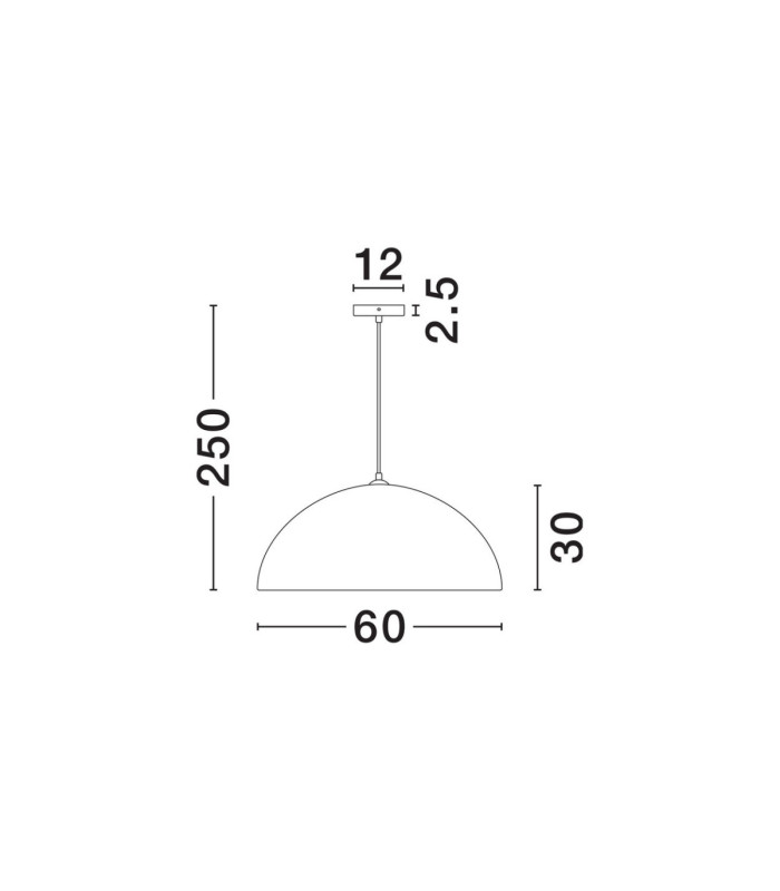 Starla 60cm Dome Pendant Ceiling Light Stone Brown E27 1x12W-7