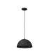 Talcum 32cm Dome Pendant Ceiling Light Black E27 1x12W-1