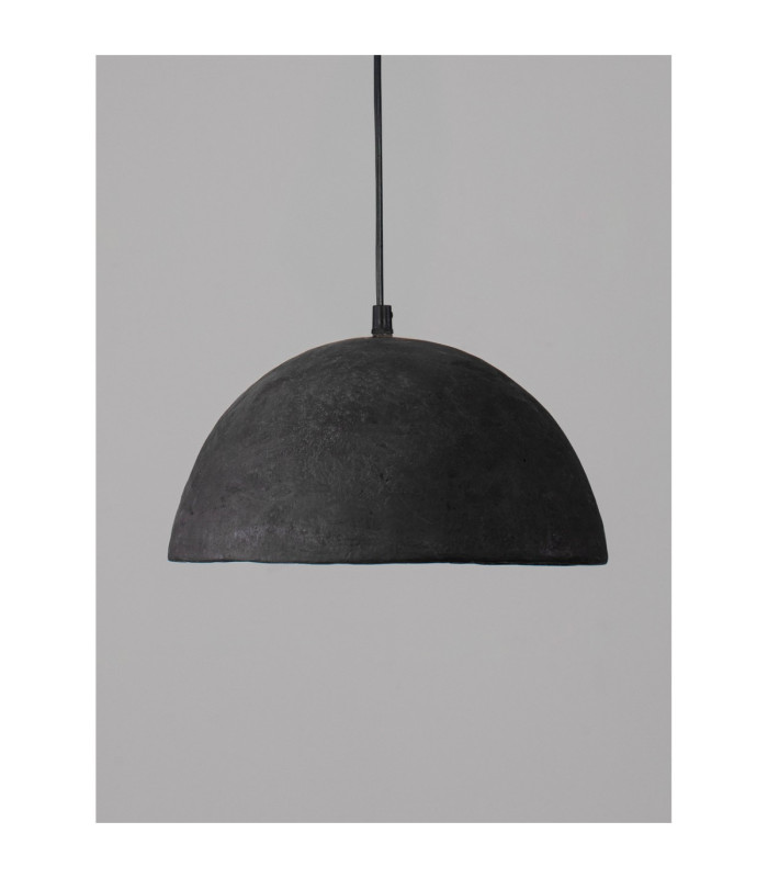 Talcum 32cm Dome Pendant Ceiling Light Black E27 1x12W-6