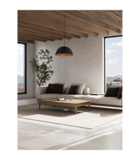 Talcum 42cm Dome Pendant Ceiling Light Black E27 1x12W-2
