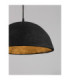 Talcum 42cm Dome Pendant Ceiling Light Black E27 1x12W-5