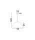 Talcum 42cm Dome Pendant Ceiling Light Black E27 1x12W-6