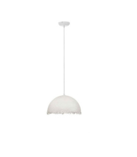 Lalu 40cm Dome Pendant Ceiling Light Sandy White E27 1x12W-1