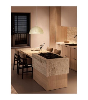 Lalu 40cm Dome Pendant Ceiling Light Sandy White E27 1x12W-2