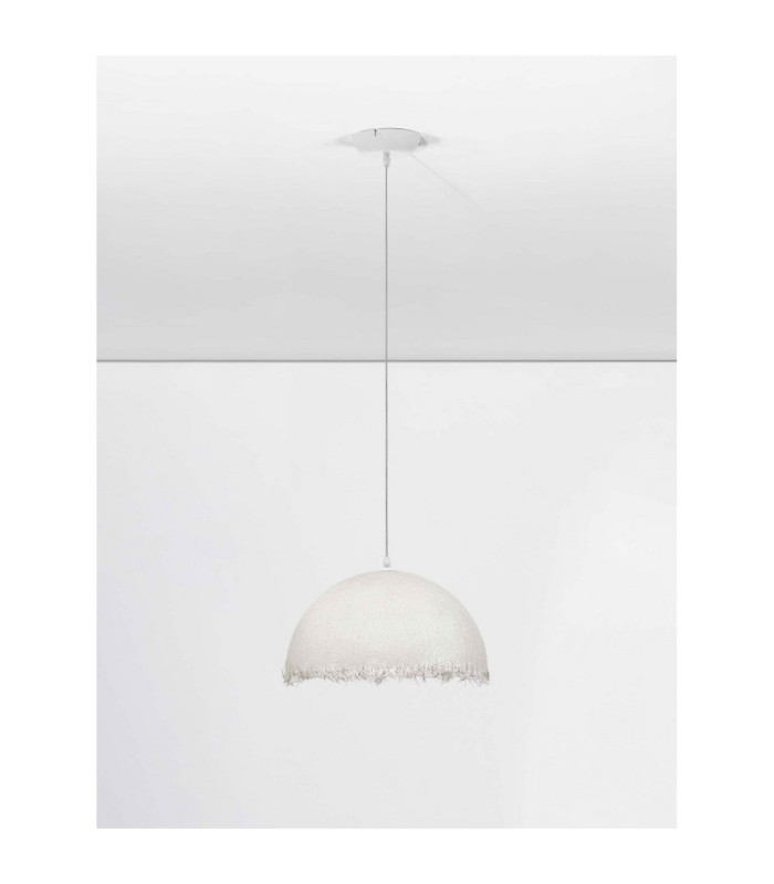 Lalu 40cm Dome Pendant Ceiling Light Sandy White E27 1x12W-3