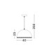 Lalu 40cm Dome Pendant Ceiling Light Sandy White E27 1x12W-5