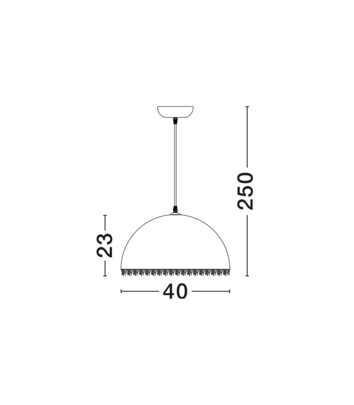 Lalu 40cm Dome Pendant Ceiling Light Sandy White E27 1x12W-5