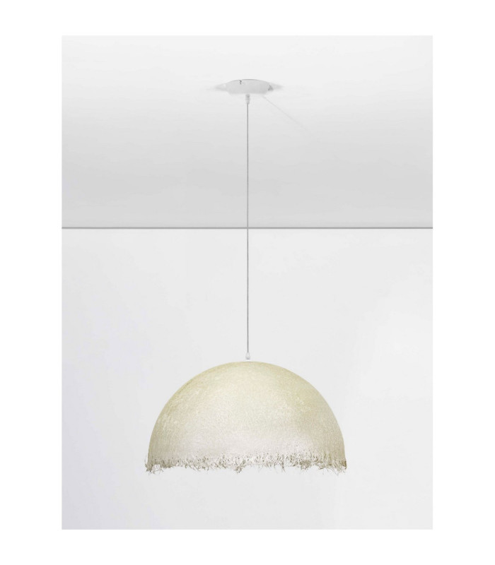 Lalu 60cm Dome Pendant Ceiling Light Sandy White E27 1x12W-4