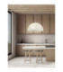 Lalu 60cm Dome Pendant Ceiling Light Sandy White E27 1x12W-5