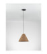 Joelle 30cm Dome Pendant Ceiling Light Rough Oak E27 1x12W-3