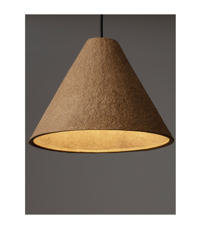 Joelle 30cm Dome Pendant Ceiling Light Rough Oak E27 1x12W-7