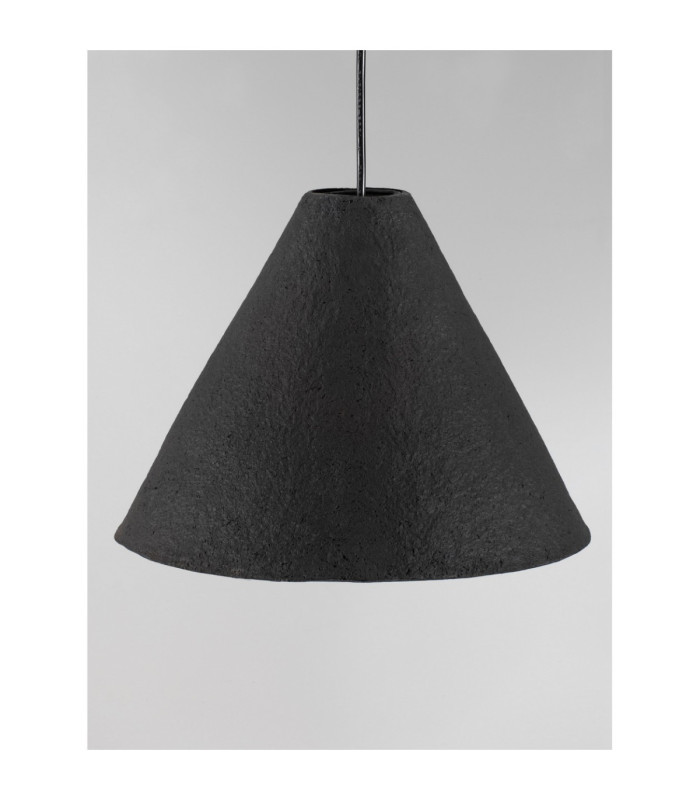 Joelle 30cm Dome Pendant Ceiling Light Rough Black E27 1x12W-2
