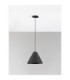 Joelle 30cm Dome Pendant Ceiling Light Rough Black E27 1x12W-3