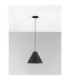 Joelle 30cm Dome Pendant Ceiling Light Rough Black E27 1x12W-4