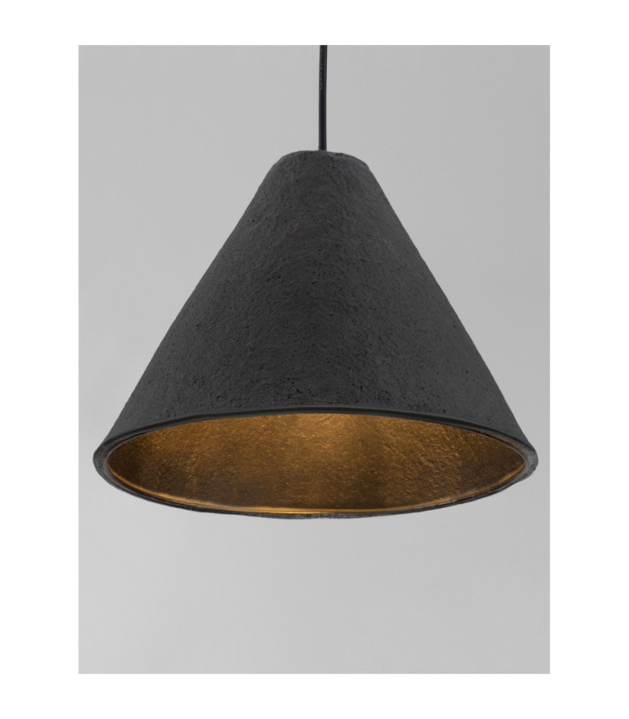 Joelle 30cm Dome Pendant Ceiling Light Rough Black E27 1x12W-5