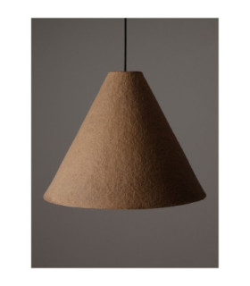 Joelle 45cm Dome Pendant Ceiling Light Rough Oak E27 1x12W-2