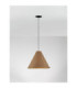 Joelle 45cm Dome Pendant Ceiling Light Rough Oak E27 1x12W-4