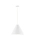 Joelle 45cm Dome Pendant Ceiling Light Rough White E27 1x12W-1