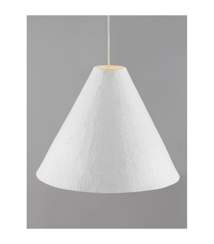 Joelle 45cm Dome Pendant Ceiling Light Rough White E27 1x12W-5